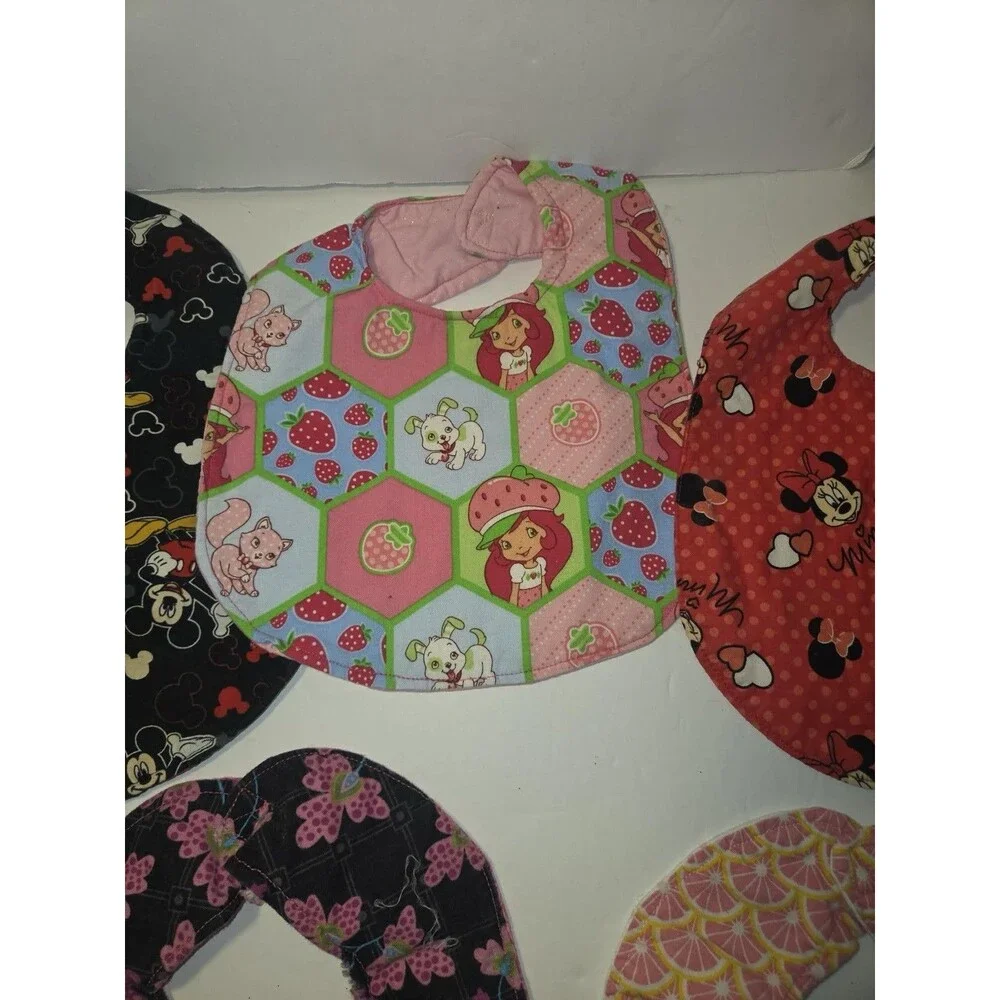 8 Handmade Baby Bibs Variety of Designs Including Disney